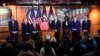 Ketua DPR Amerika Nancy Pelosi, dalam konferensi pers di Gedung Capitol, Washington, D.C., 15 Januari 2020. 