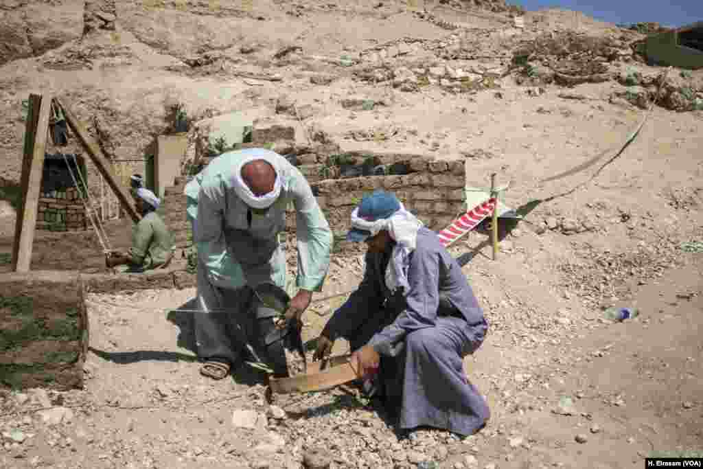 The work on the discovery started last April, in Luxor, Egypt. Photo taken Sept. 9, 2017. 