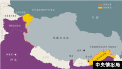 中印边界地图