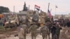 Leşkerên Amerîkî, Rûsî û yên rejîma Esad li gundê Xirbet Emû li rojhilata Qamişlo li Rojava (Arşîv)