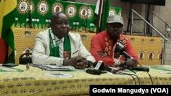 VaChris Mutsvangwa naVaTafadzwa Mugwadi veZanu PF.