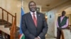 FILE - South Sudan's rebel leader Riek Machar poses for a photograph as he is interviewed by The Associated Press about the situation in South Sudan.