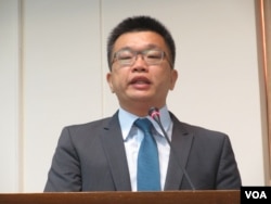 台灣在野黨民進黨立委蔡其昌。（美國之音張永泰攝）