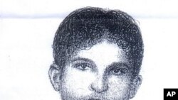 This sketch, released by Punjab police in Lahore, Pakistan on Thursday, Aug 18, 2011, shows a suspect allegedly involved in the abduction of American development expert Warren Weinstein.