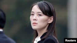 朝鲜领导人金正恩的胞妹、朝鲜劳动党中央委员会副部长金与正（路透社资料图）