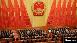 中國國家主席習近平在北京人大會堂出席全國政協會議開幕式。（2020年5月21日）