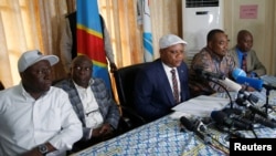 Jean-Marc Kabund (C), vice-président ya Assemblée nationale, président ya UDPS mpe ya lingomba CACH na Kinshasa, 8 janvier 2019