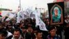 حامیان حشد الشعبی در فرودگاه بغداد برای سلیمانی و ابومهدی المهندس مراسم یادبود برگزار کردند