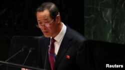 北韓常駐聯合國代表金星。（資料照：2022年6月8日）