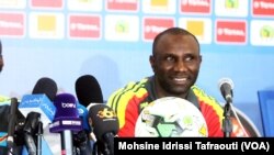 Florent Ibenge, sélectionneur ya équipe ya RDC, na Oyem, Gabon, le 15 janvier 2017.