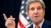 U.S. Secretary of State John Kerry speaks to members of the media at King Salman Regional Air Base in Riyadh, Saudi Arabia, Jan. 23, 2016. 