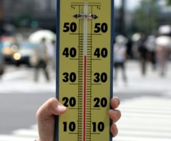 Thermometer merkuri pada 20 Juli 2004. (Foto: Reuters)