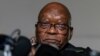 FILE - Former South African President Jacob Zuma addresses the press at his home in Nkandla, KwaZulu-Natal Province, July 4, 2021.
