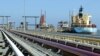Kapal tanker berlabuh di terminal kargo kilang Jose, di Venezuela. 