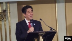 日本首相安倍访问莫斯科。（资料照片，美国之音白桦拍摄）