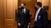 U.S. Secretary of State Antony Blinken departs after briefing Senators in Washington, March 11, 2021.