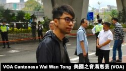 前學聯常委鍾耀華 (攝影﹕美國之音湯惠芸)