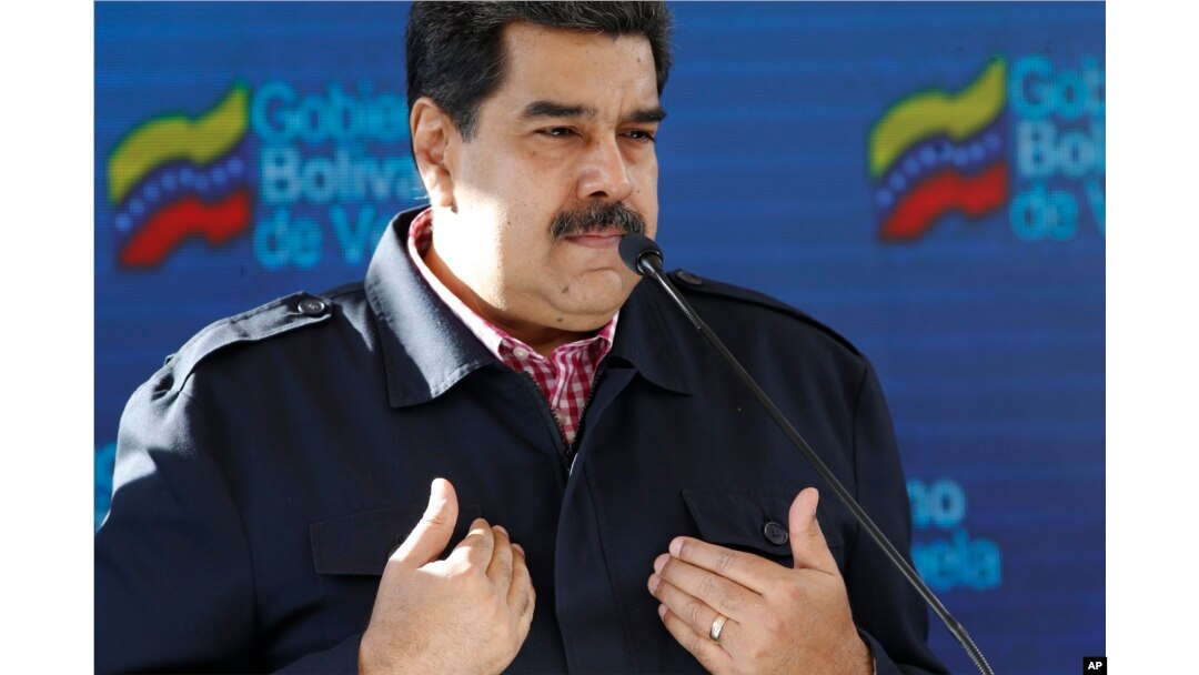 FILE - Venezuela's President Nicolas Maduro speaks after voting in local elections in Caracas, Venezuela, Dec. 9, 2018.