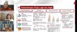 Data perkembangan pinjaman online. (Foto: tangkapan layar/Yudha Satriawan/VOA)