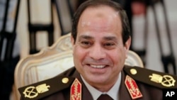 FILE - Egypt’s former military chief Field Marshal Abdel-Fattah el-Sissi.