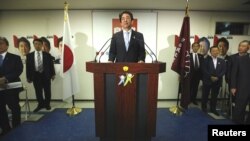 安倍晉三星期一舉行記者招待會闡述國會選舉後執政方針