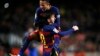 FC Barcelona's Lionel Messi, celebrates after scoring against Espanyol with teammate Neymar during a Copa del Rey soccer match at the Camp Nou stadium in Barcelona, Spain, Jan. 6, 2016. 