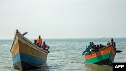 Mato mibale na lac Albert na Sebagoro, Ouganda, le 15 février 2018.