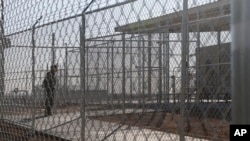 An immigration holding facility in El Paso, Texas, in February 2020.