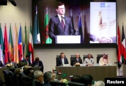Menteri Energi Rusia Alexander Novak pada pertemuan OPEC dan NON-OPEC di Wina, Austria, 2 Juli 2019. (Foto: Reuters)