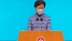 香港特首林鄭月娥表示，這次港府主要官員調動，並非因為去年的社會動蕩，而是希望新班子可以計劃在新冠肺炎疫情過後，令香港盡快振興經濟。(美國之音湯惠芸)