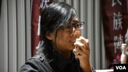 香港民族陣綫召集人Louis 。 (美國之音特約記者 湯惠芸拍攝 )