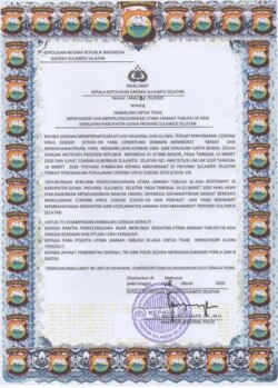Kapolda Sulsel lewat pernyataan tertulis sudah meminta pania untuk menagguhkan acara dan menyerukan warga untuk tidak hadir, tetapi gagal. (Foto courtesy: Polda Sulsel)