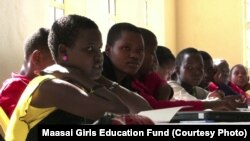 Maasai girls attend school in the Kajiado district of Kenya, thanks to the Maasai Girls Education Fund which provides free scholarships to young Maasai women and girls.