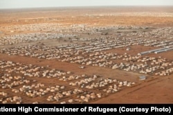 FILE - An image of the world's largest refugee camp, Dadaab, in northeastern Kenya, in 2012.