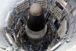 U.S. -- The Titan Missile, shown from above during a tour of the 103-foot Titan II Intercontinental Ballistic Missile (ICBM) site which was decommissioned in 1982, at the Titan Missile Museum in Sahuarita, Arizona, February 2, 2019.