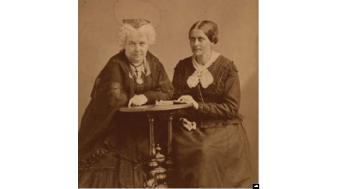 Elizabeth Cady Stanton (left) and Susan B. Anthony (right) wrote and lectured widely about equal rights for women.