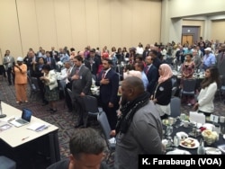 Delegates at the AMDC Luncheon at the Pennsylvania Convention Center during the Democratic National Convention.