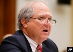 John F. Sopko, special inspector general for Afghanistan Reconstruction (SIGAR), testifies on Capitol Hill in Washington before the House Foreign Affairs subcommittee on the Middle East and North Africa.