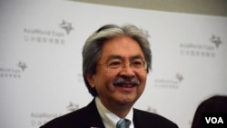 香港前財政司司長曾俊華 (美國之音湯惠芸拍攝)