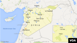 Aleppo and nearby Azaz, Tell Rifat, and Tihsrin dam, in Syria