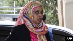 FILE - Ethiopia’s newly-appointed defense minister, Aisha Mohammed, arrives to take her oath of office on at the Parliament in the capital, Addis Ababa, Oct. 16, 2018.