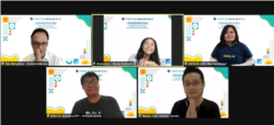 Deputi Bidang Koordinasi Pariwisata dan Ekonomi Kreatif Kementerian Koordinator Bidang Kemaritiman dan Investasi Odo R.M. Manuhutu, CEO Mapan Hendra Tjanaka, CEO Kaya.id Nita Kartikasari, Executive Vice President Blibli for Business Heriyadi Janwar saat d