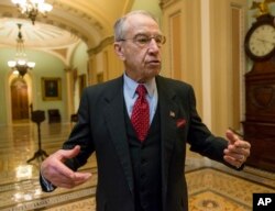 FILE - Sen. Chuck Grassley, R-Iowa, chairman of the Senate Judiciary Committee.