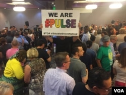 A vigil at the LGBTQ Center of Southern Nevada (Las Vegas) in response to the shooting in Orlando. (K. Farabaugh/VOA)