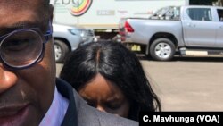 Mthuli Ncube, Zimbabwe’s new finance minister, talking to reporters after taking oath of office in Harare, Sept. 10, 2018.