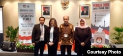 Sosialisasi Pemilu di KBRI Washington DC Courtessy PPLN Washington DC. (Foto courtesy: PPLN Washington DC)