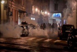 Virus Italy Outbreak Protest