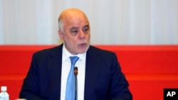 FILE - Iraq's Prime Minister Haider al-Abadi.