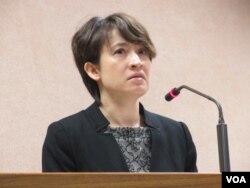 台湾在野党民进党立委萧美琴（美国之音张永泰拍摄）