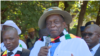 President Emmerson Mnangagwa has promised to compensate white commercial farmers for the land seized from them, in Harare, April 10, 2019.